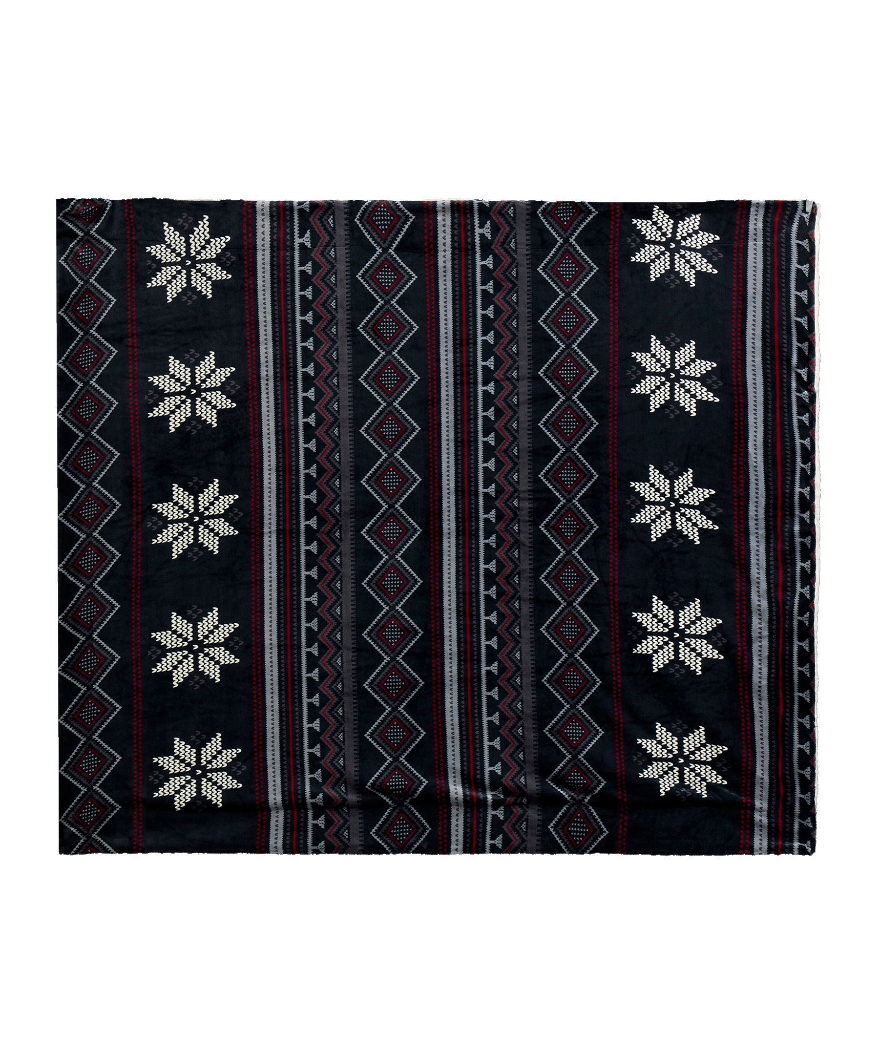 WindRiver Heritage Snowflake Sherpa Blanket Front_Flat