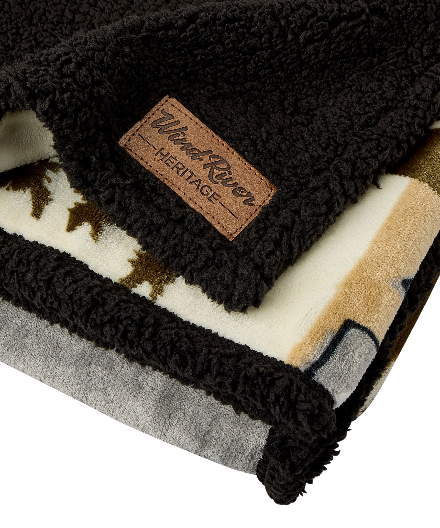 WindRiver Heritage Trails Printed Sherpa Blanket CloseUp