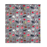 WindRiver Heritage Jumpstart Canada Plush Blanket Front_Flat