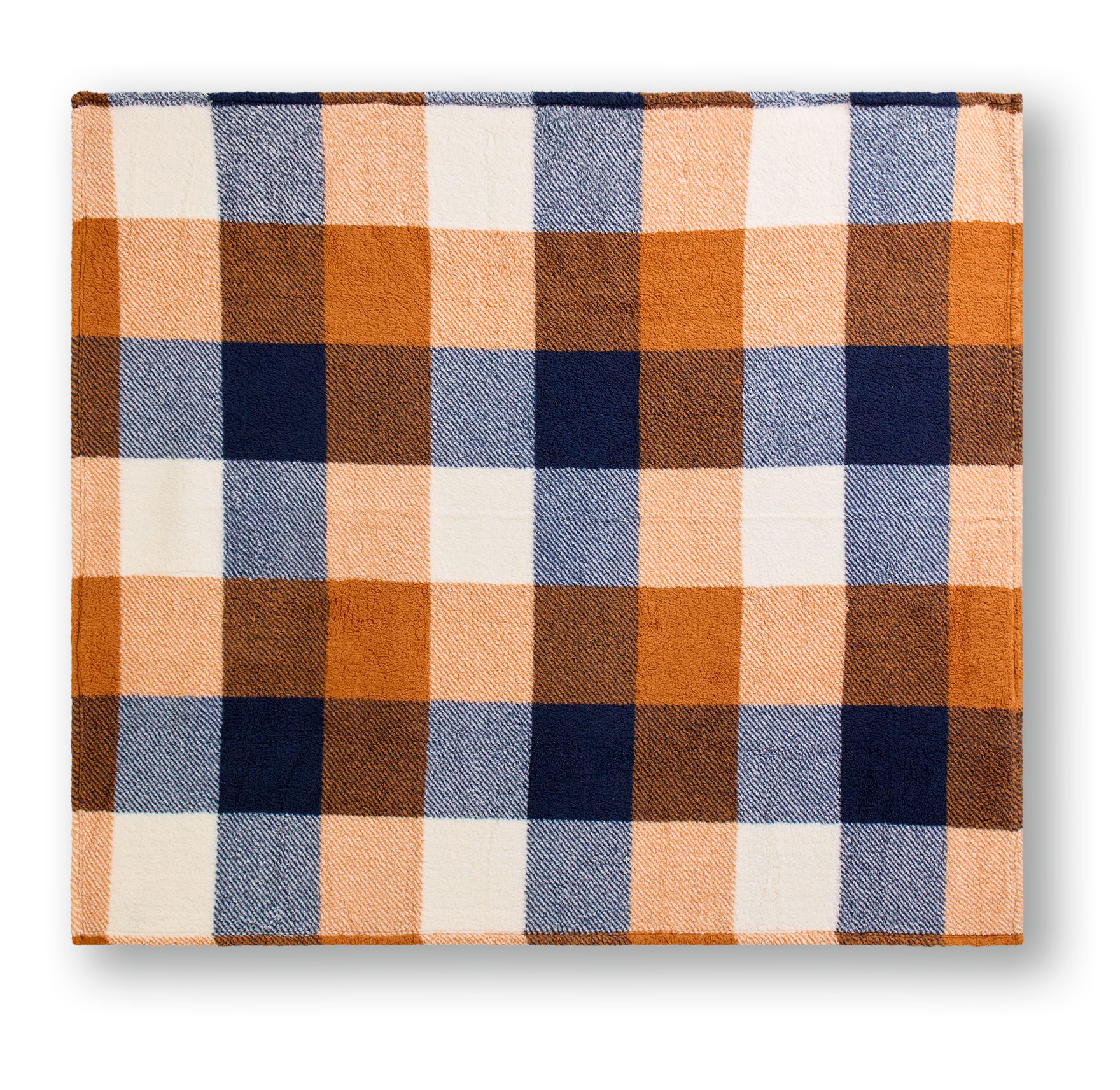 WindRiver Heritage Plaid Sherpa Blanket Front_Flat