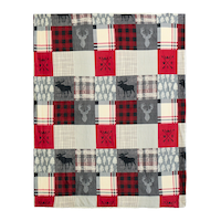 Couverture en sherpa à motif de patchwork, Heritage, WindRiver