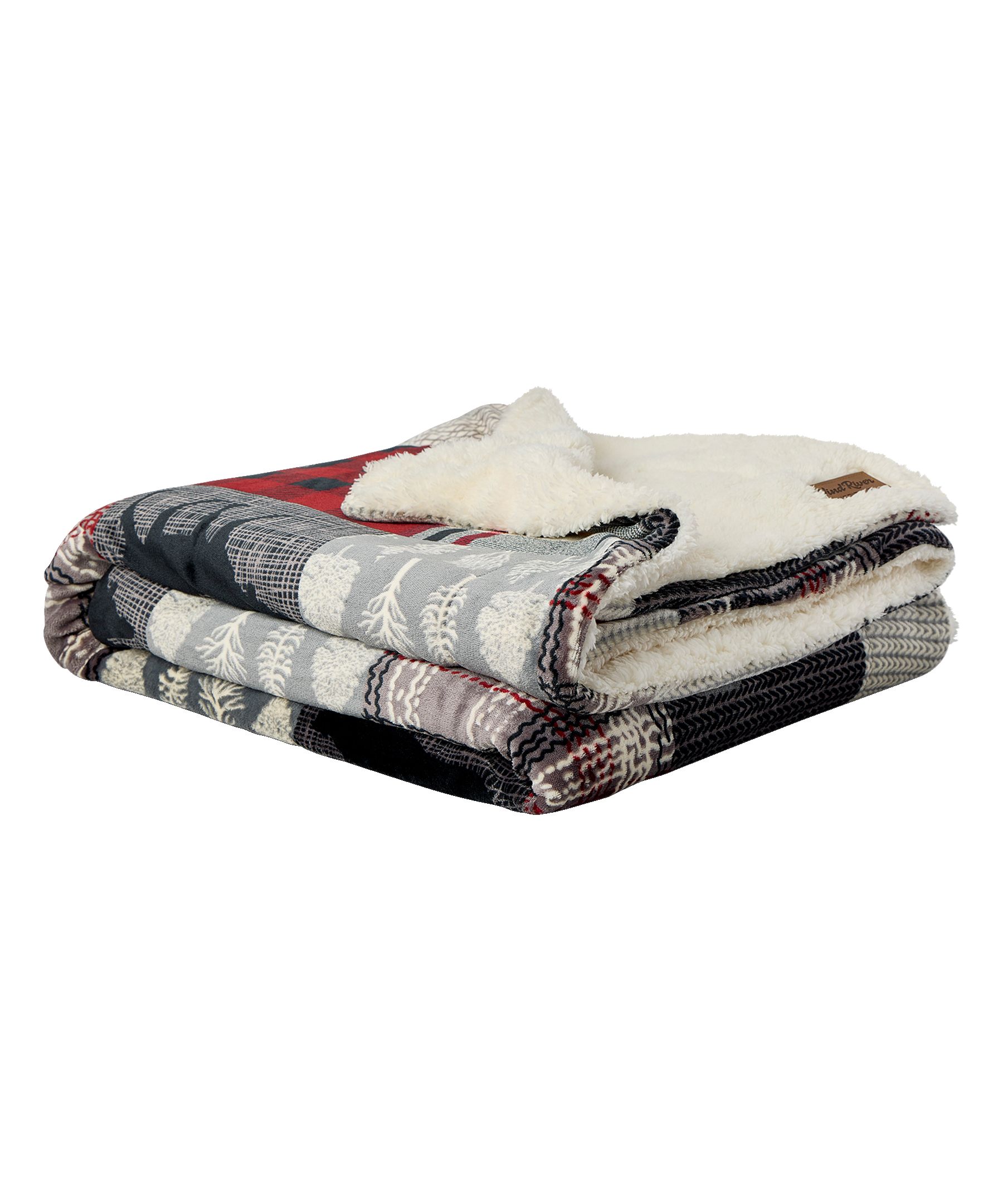 WindRiver Heritage Patchwork Sherpa Blanket Composite_or_Mixed