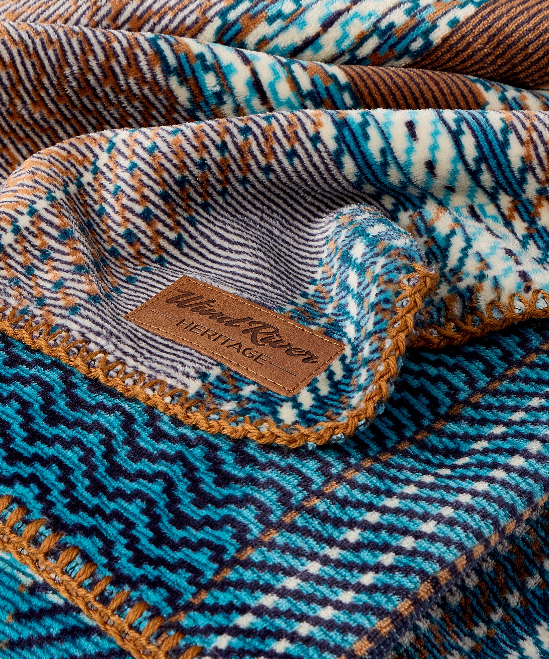 WindRiver Heritage Plaid Double-Sided Flannel Blanket CloseUp