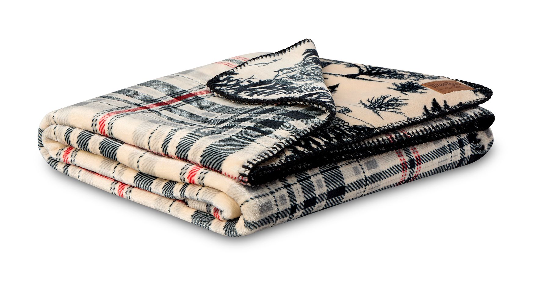 WindRiver Heritage Scene Double-Sided Flannel Blanket Composite_or_Mixed