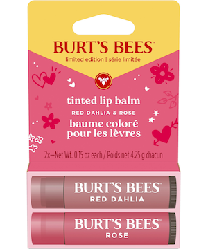 Burts Bees 2 Pack Carded Tinted Lip Balms
