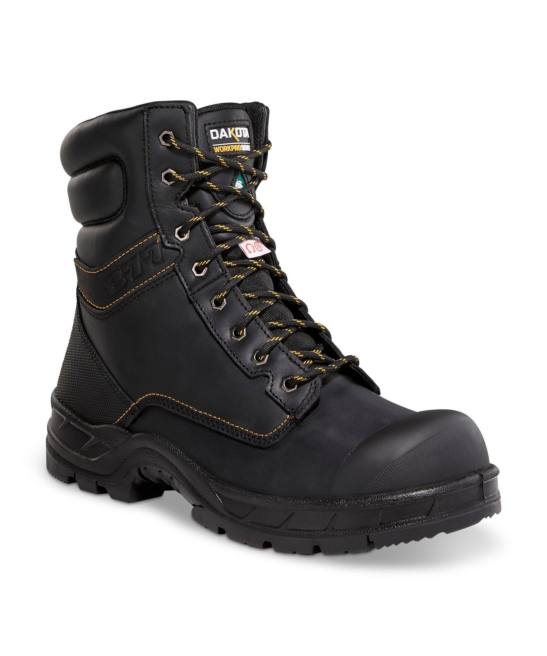 Bottes de travail en cuir de 8&nbsp;pouces isolées à protection en acier pour hommes, 877 Duratoe, Dakota Workpro Series