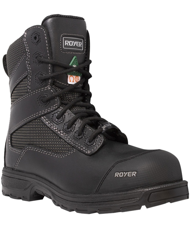 LP Royer Men's 8 Inch Lightweight Composite Toe Composite Plate Waterproof Work Boots