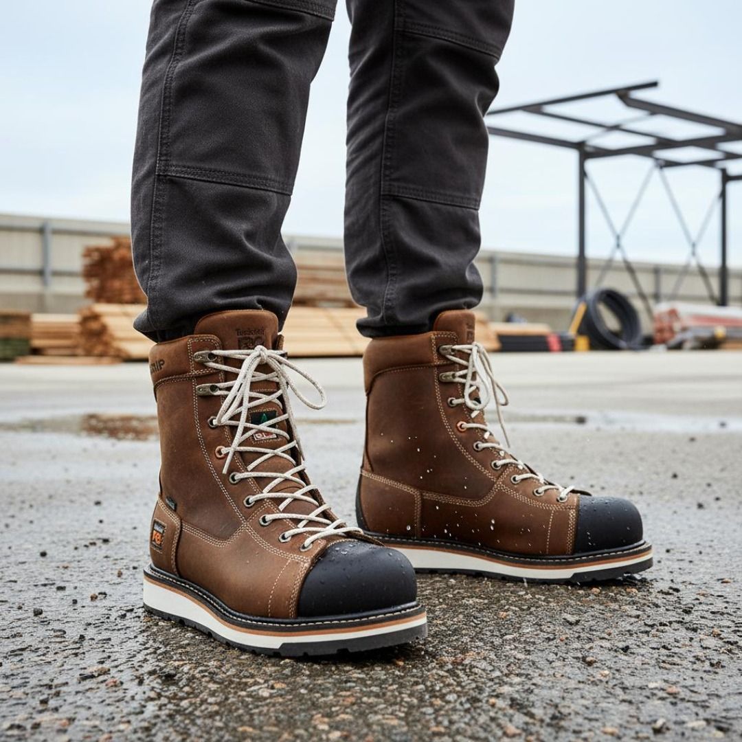 Timberland PRO Men's Alloy Toe Gridworks Waterproof 8 Inch Work Boot