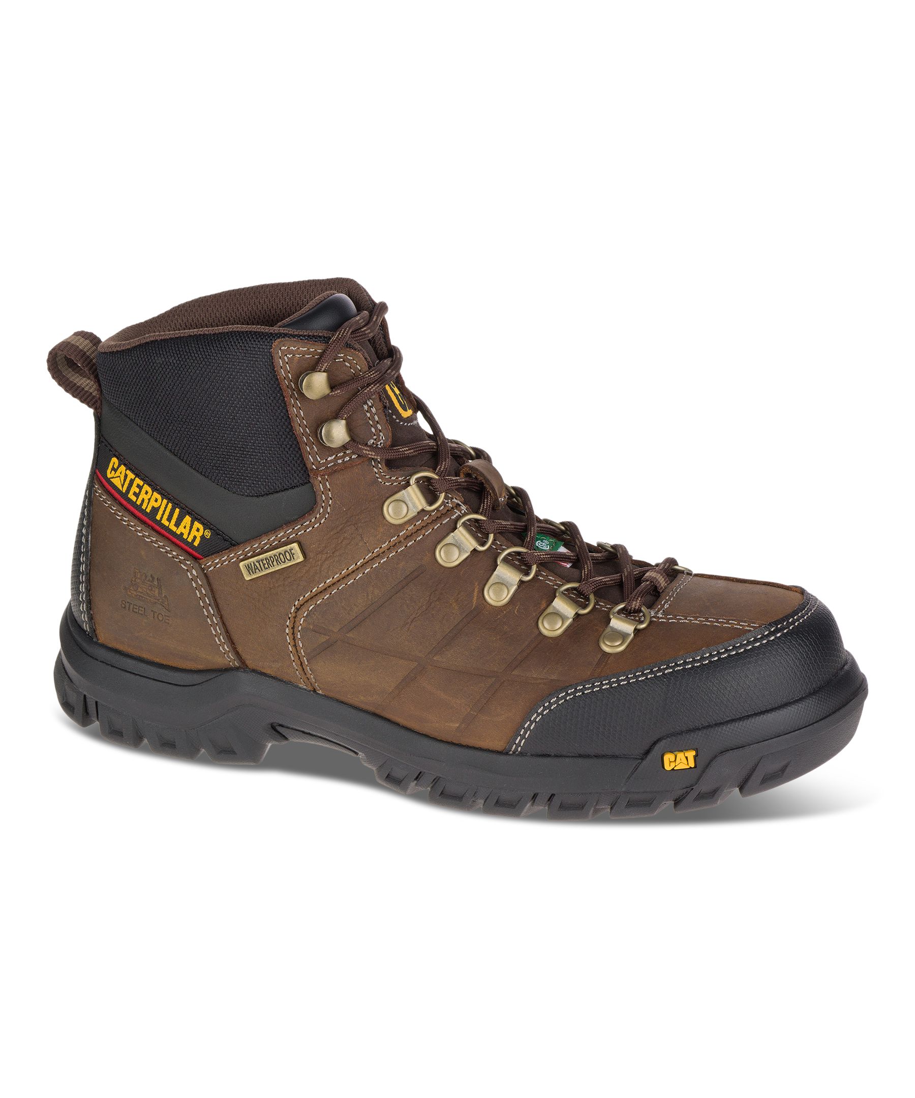 CAT Men's Threshold 6 In Steel Toe Steel Plate Waterproof Work Boots