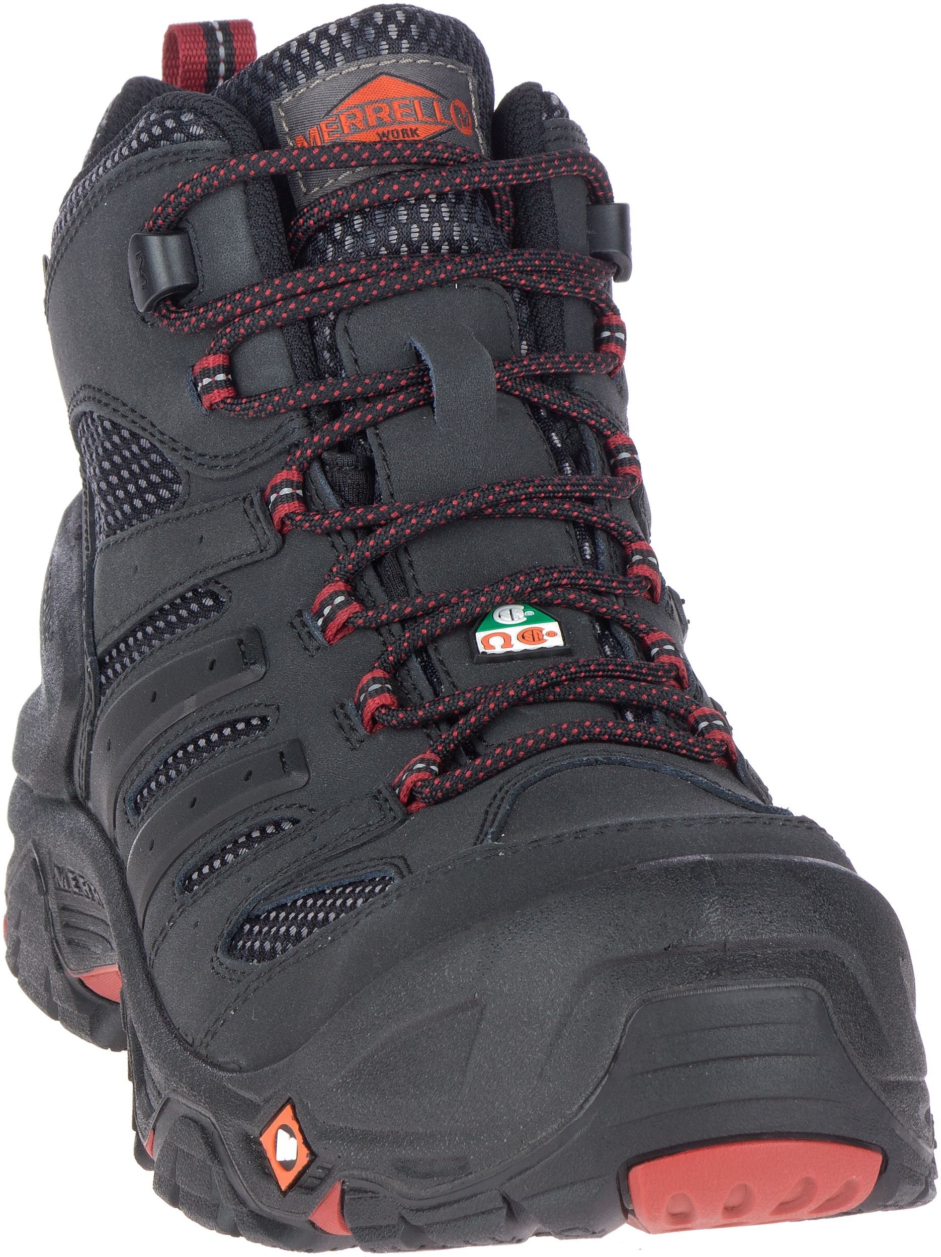 Bottes de randonnée de sécurité de travail Merrell étanches à l’eau à protection en composite, pour hommes, Strongfield