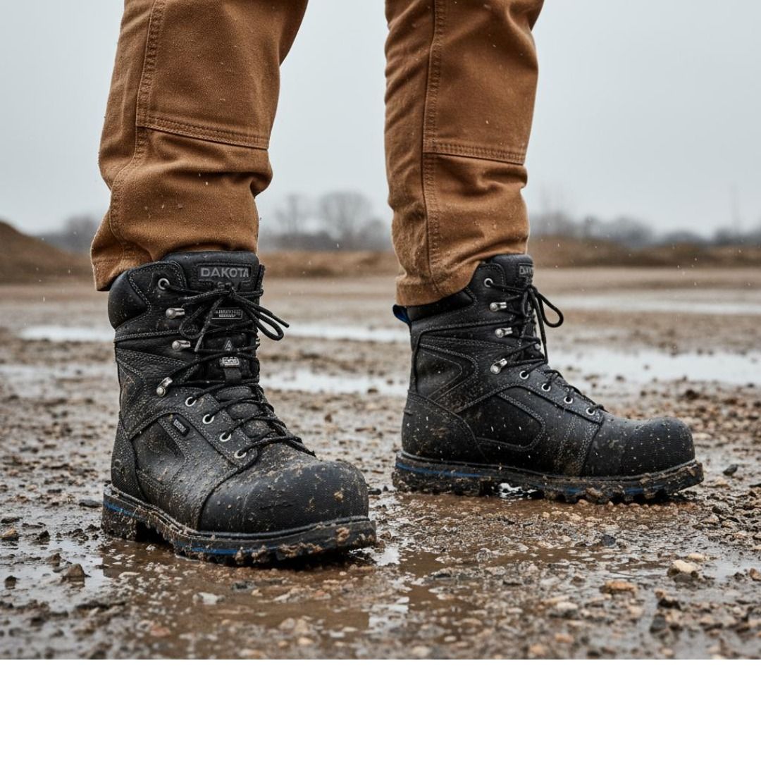 Dakota WorkPro Series Men's Steel Toe Composite Plate 8557 8 Inch Waterproof Duratoe Work Boots