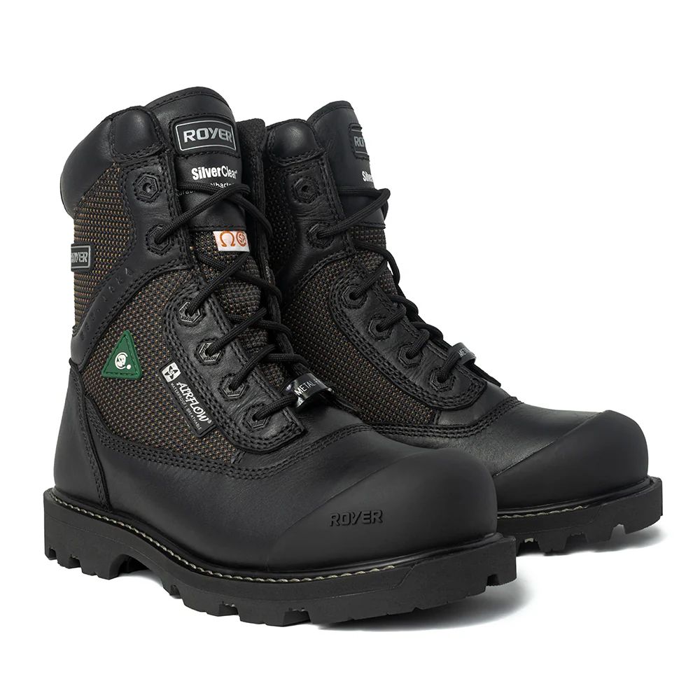 LP Royer Men's  8 Inch Composite Toe Composite Plate FLX Waterproof Leather Work Boots