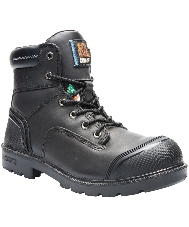 Bottes de travail Kodiak de 6 pouces étanches à l'eau à protection en aluminium et en composite, pour hommes, Blue Plus, noir