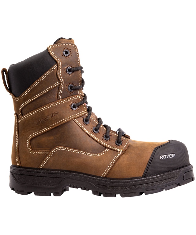 Bottes de travail à enfiler LP Royer de 8 pouces à protection en composite pour hommes, Agility, Arctic Grip
