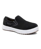 Men s Safety Shoes Athletic Steel Plate Canvas Slip On Marks