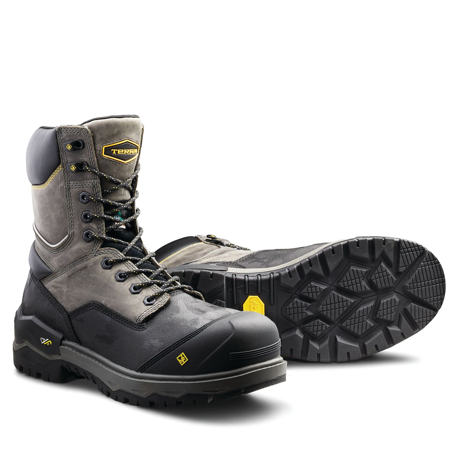 Terra Men's Composite Toe Composite Plate Terra Gantry 8 Inch Waterproof Work Boots