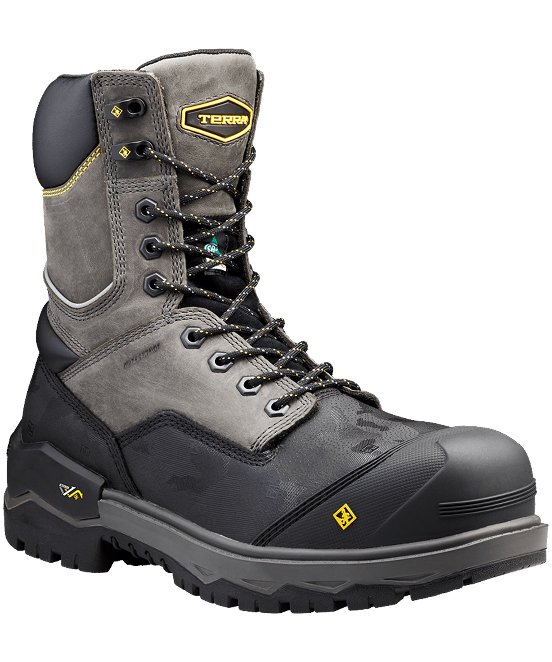 Terra Men's Composite Toe Composite Plate Terra Gantry 8 Inch Waterproof Work Boots