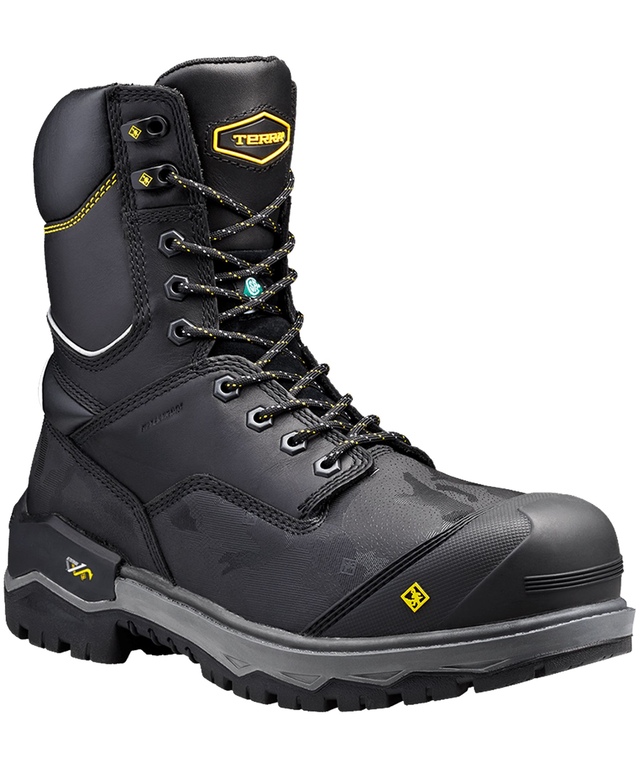 Terra Men's Composite Toe Composite Plate Gantry 8 Inch ESR Waterproof Work Boots