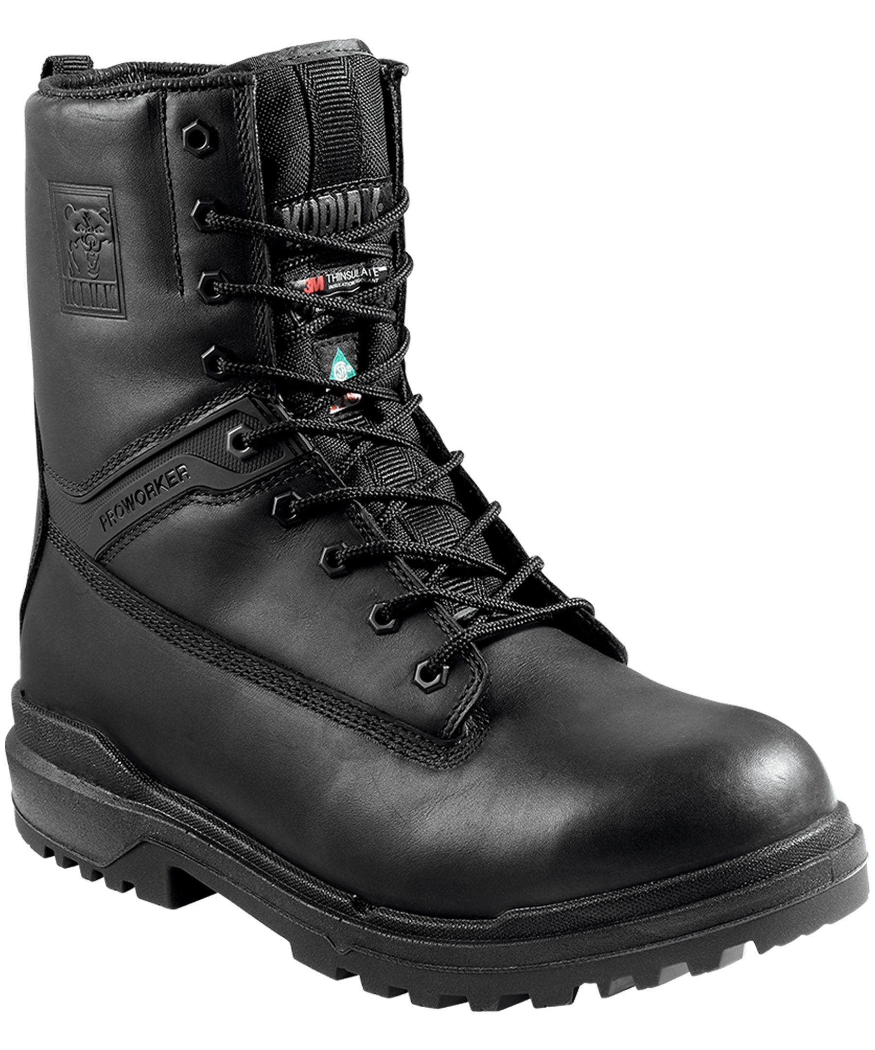 Kodiak Men's Proworker Zip 8 Inch Composite Toe Composite Plate Work Boots