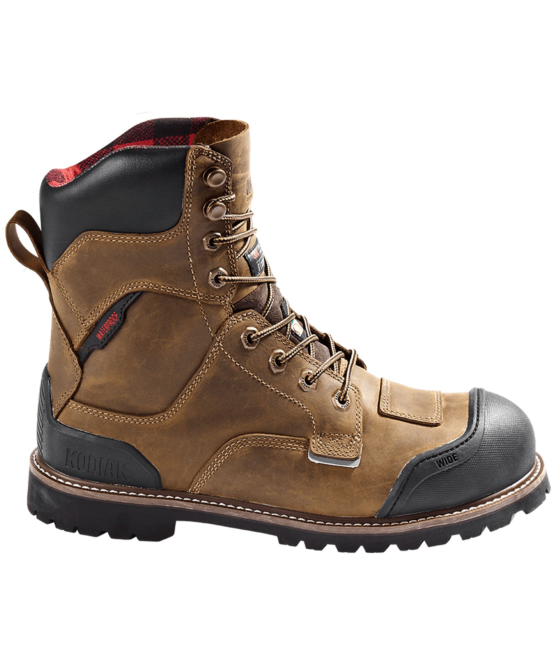 Kodiak Men's Composite Toe Composite Plate Kodiak Generations Widebody 8 Inch Waterproof Work Boots