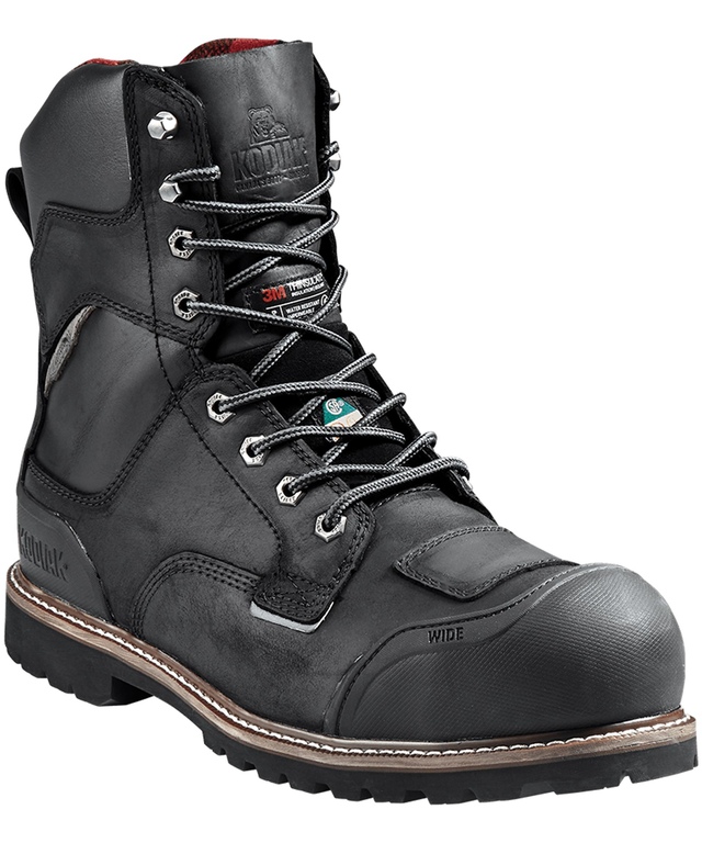 Kodiak Men's 8 Inch Composite Toe Composite Plate Widebody Waterproof Work Boots