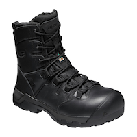 Bottes de travail de 8 pouces à protection en composite pour hommes avec glissière latérale, Oshawa, KEEN Utility Front_Three_Fourths_Angled_Right