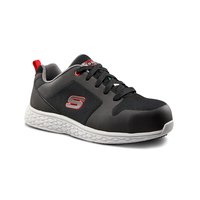 Chaussures de sport sécuritaires à lacets à protection en aluminium et plaque en acier pour hommes, Skechers Work Front_Three_Fourths_Angled_Right