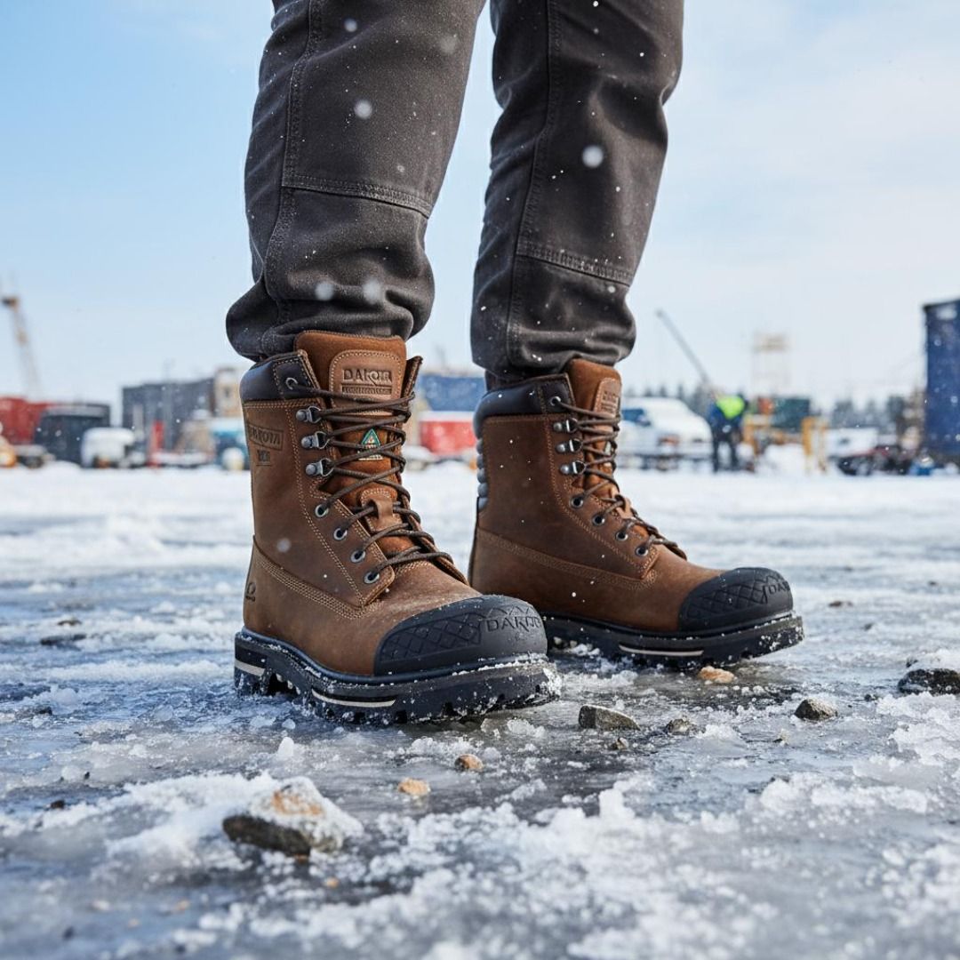 Bottes De Travail Dakota Marron à Bout Acier Pour Homme - Taille 11, Légèrement Utilisées