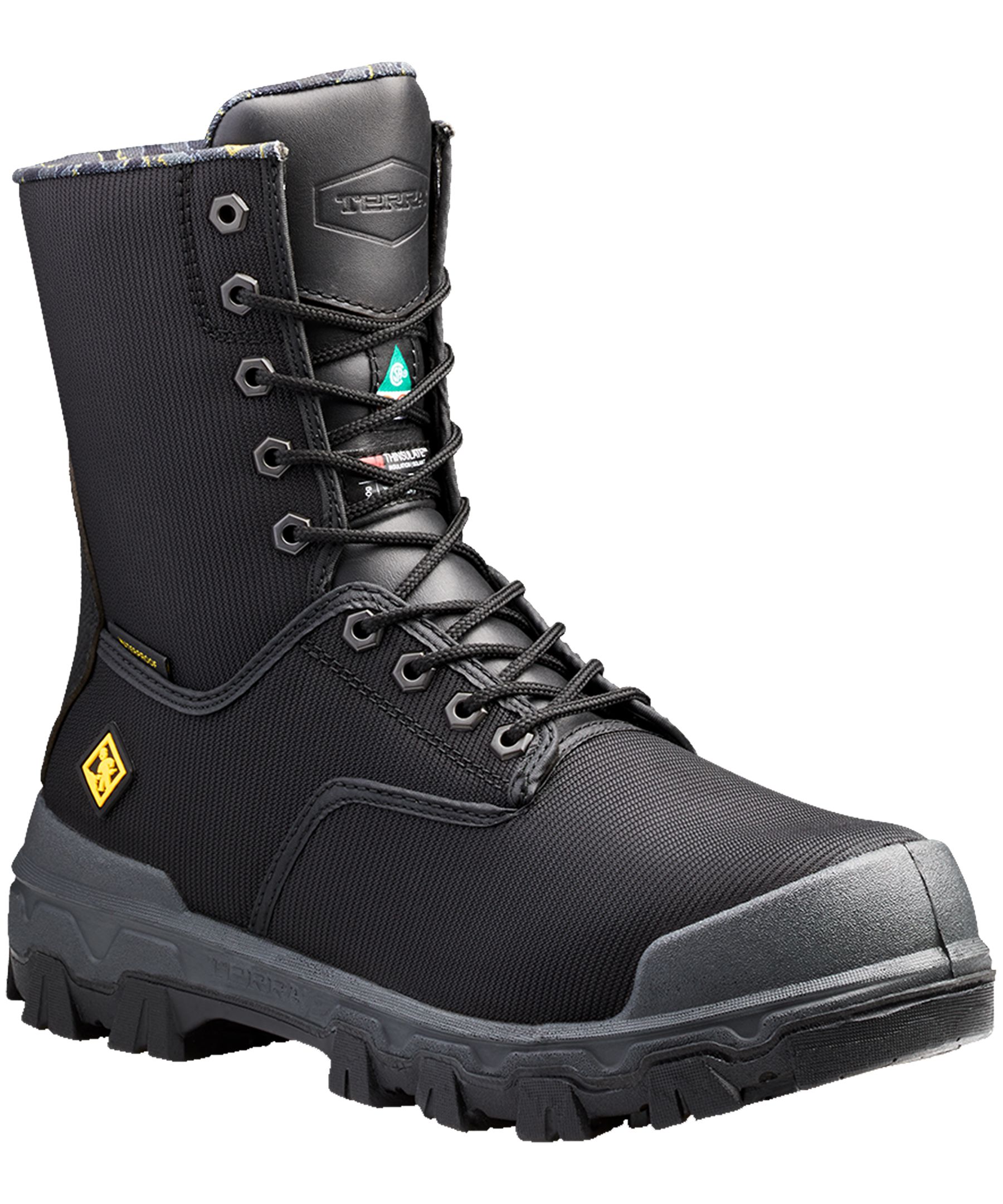Terra Men's 8 Inch Composite Toe Composite Plate Sentry Waterproof Work Boots