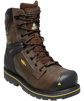 KEEN 8 Abitibi de pouce II Bottes de travail étanches en plaque composite d'orteil pour homme