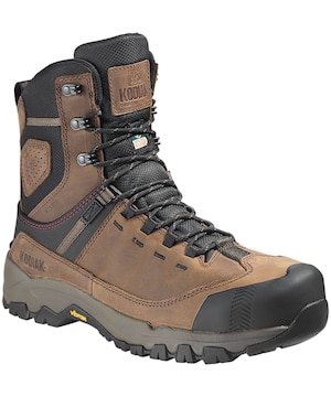 Kodiak Men's 8 Inch Quest Bound Composite Toe Composite Plate ComfortZone Waterproof Work Boots