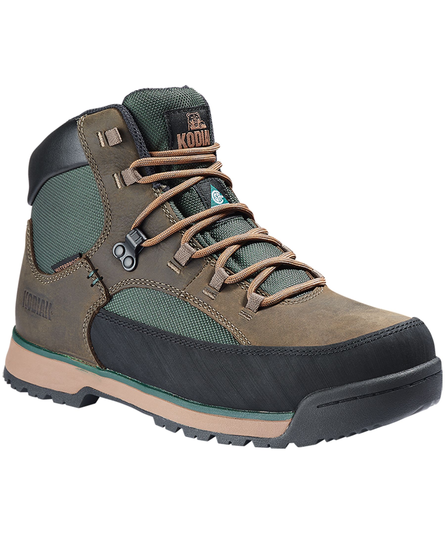 Kodiak Men's Greb Steel Toe Composite Plate Waterproof ComfortZone Safety Hikers