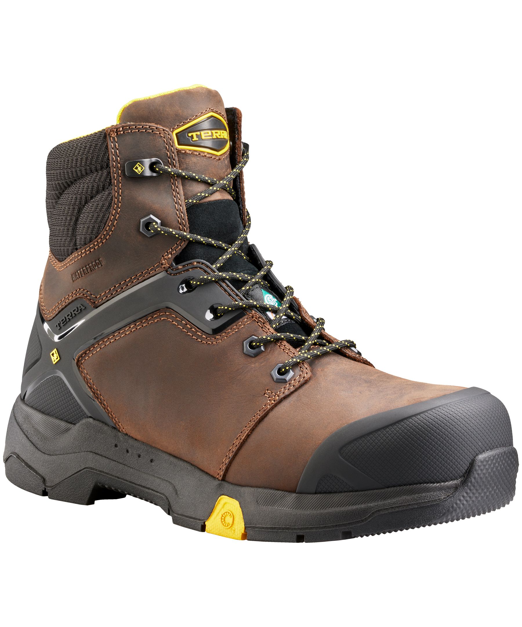 Terra Men's 6 Inch Carbine Composite Toe Composite Plate Waterproof Work Boots
