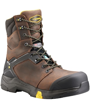 Terra Men's 8 Inch Carbine Composite Toe Composite Plate Waterproof Work Boots