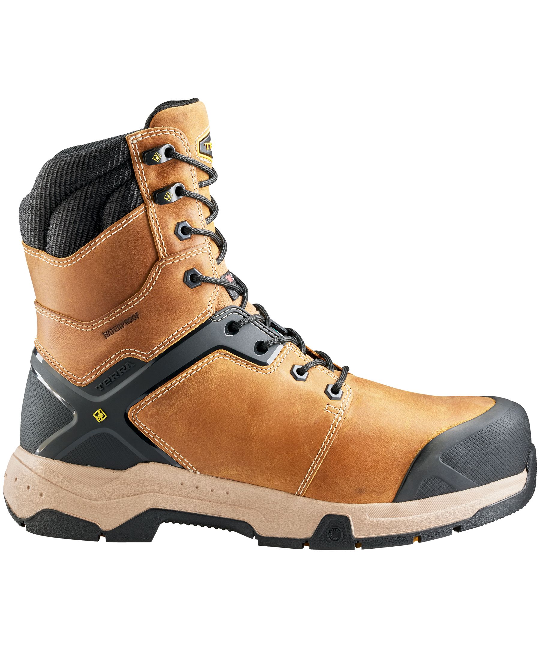 Bottes de travail imperméables de 8&nbsp;pouces à protection en composite pour hommes, Terra, Carbine