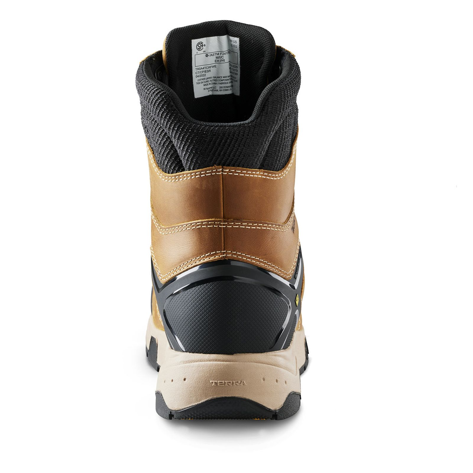 Bottes de travail imperméables de 8&nbsp;pouces à protection en composite pour hommes, Terra, Carbine