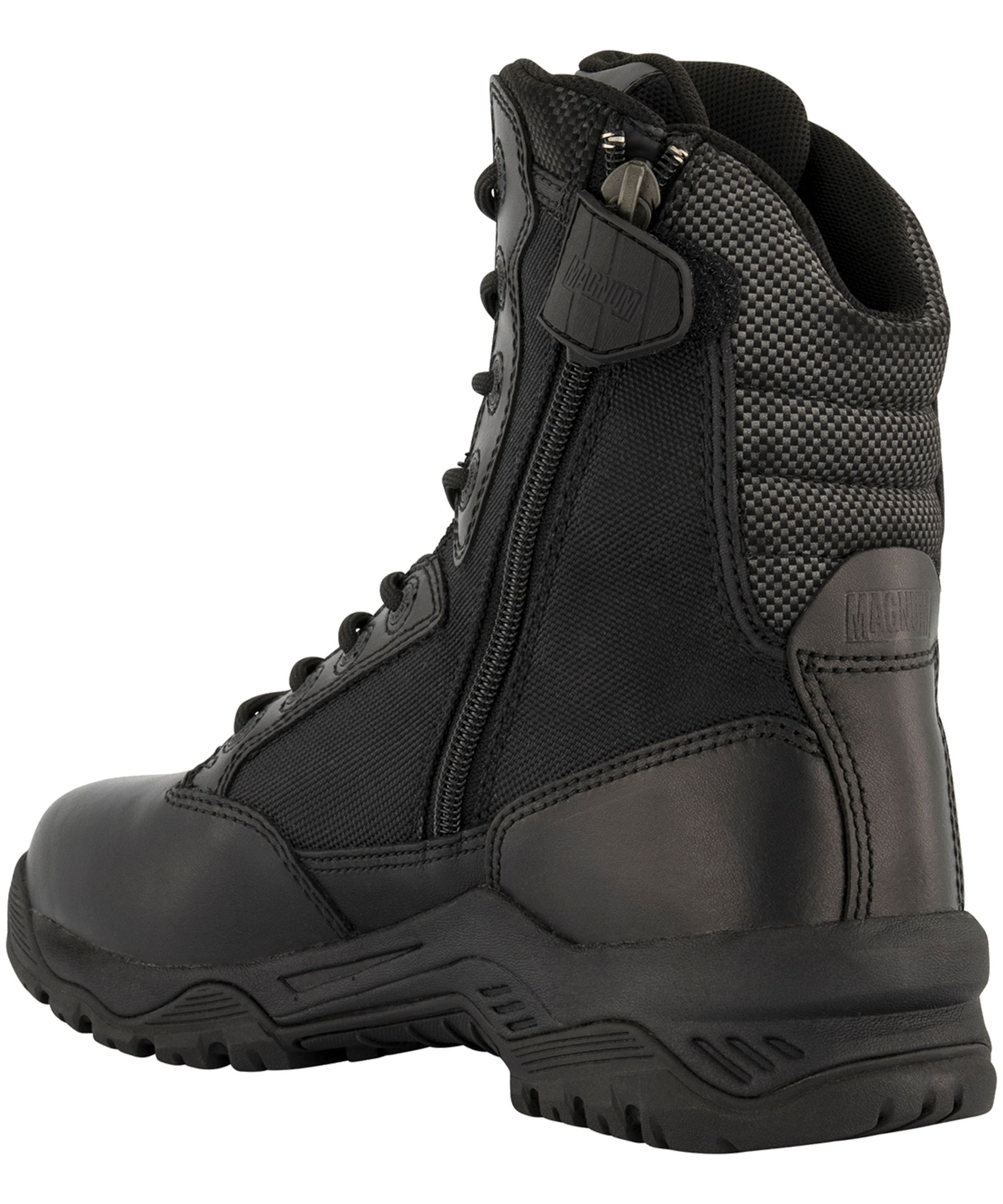 Magnum Men's 8 Inch Stealth Force 2  Composite Toe Composite Plate Side Zip Tactical Work Boots