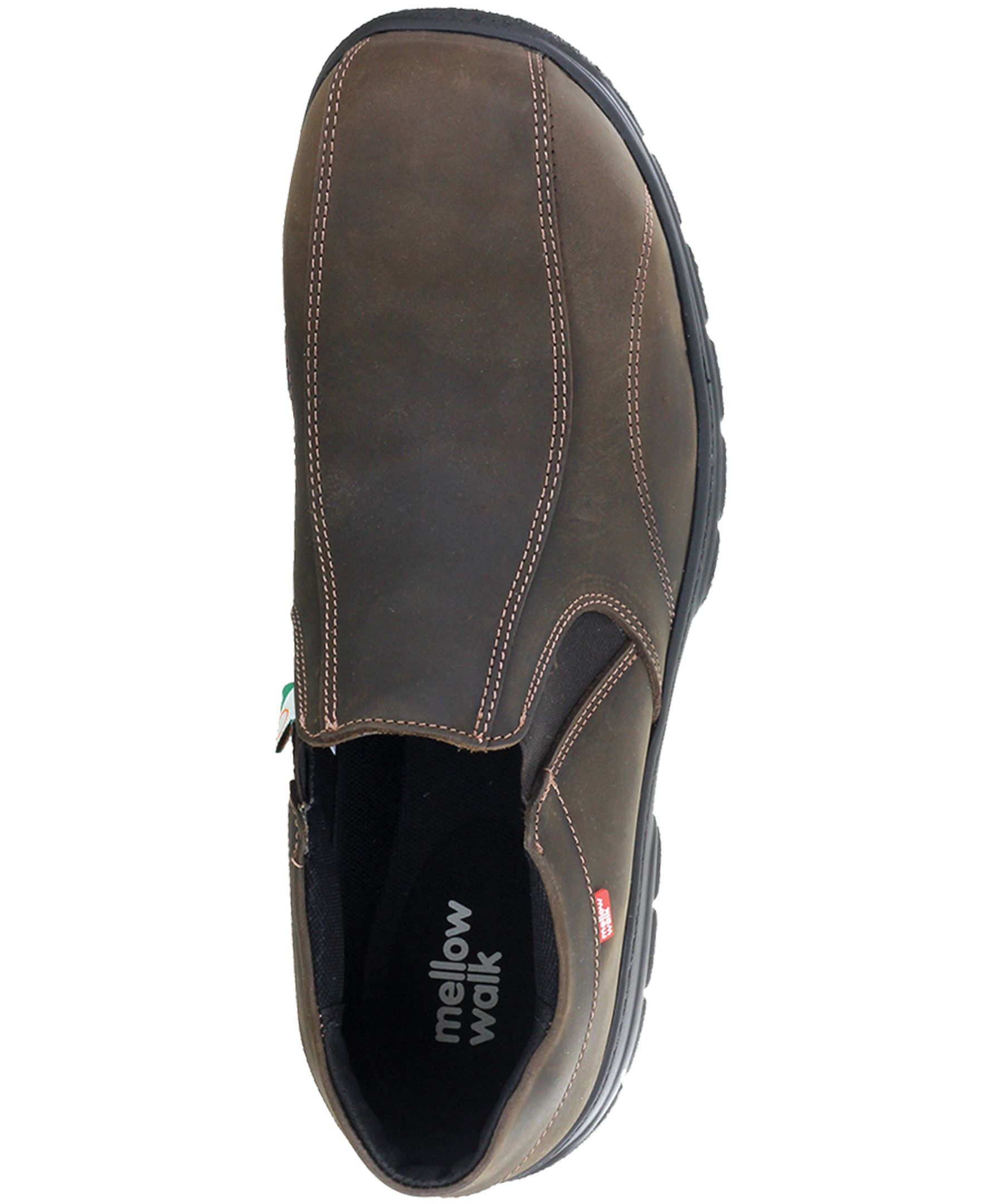 Mellowwalk Men's Quentin Composite Toe Composite Plate Leather Slip On Safety Shoes