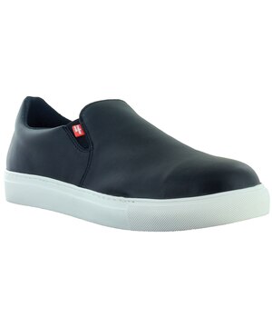 Mellow Walk Men's Owen Steel Toe Slip Resistent Leather Slip On Shoes
