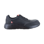LP Royer Men's Breathable Oil Reistant Steel Toe Work Shoes - Black