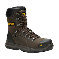 Bottes de travail étanches à l'eau de 8 pouces avec protection en composite pour hommes, Diagnostic, CAT Front_Three_Fourths_Angled_Right