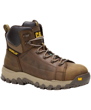 CAT Threshold Rebound 6 Botte de travail étanche en plaque composite d'orteil d'inch pour homme