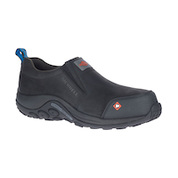 Merrell Men's Jungle Moc Composite Toe Composite Plate Safety Work Hiker Shoes Front_Three_Fourths_Angled_Right