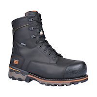 Timberland PRO Men's Boondock 8 Inch Composite Toe Composite Plate Waterproof Boots Front_Three_Fourths_Angled_Right