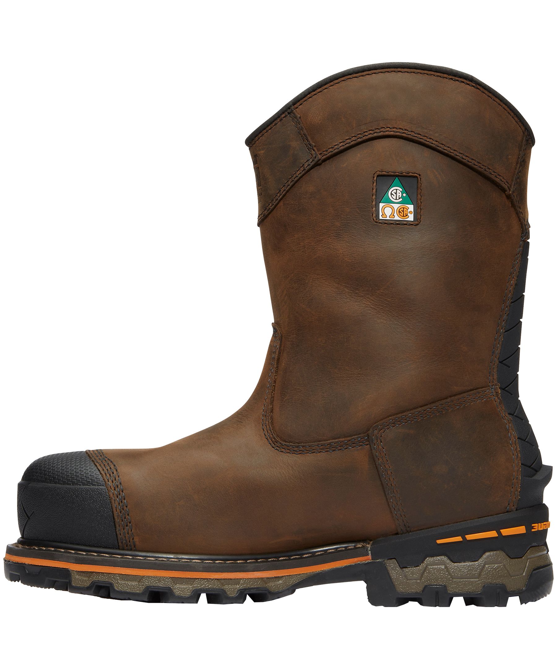 Timberland PRO Men's Boondock 8 Inch Composite Toe Composite Plate Industrial Grade Waterproof Pull On Work Boots
