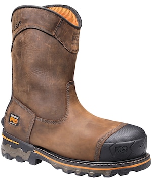Timberland PRO Men's Boondock 8 Inch Composite Toe Composite Plate Industrial Grade Waterproof Pull On Work Boots