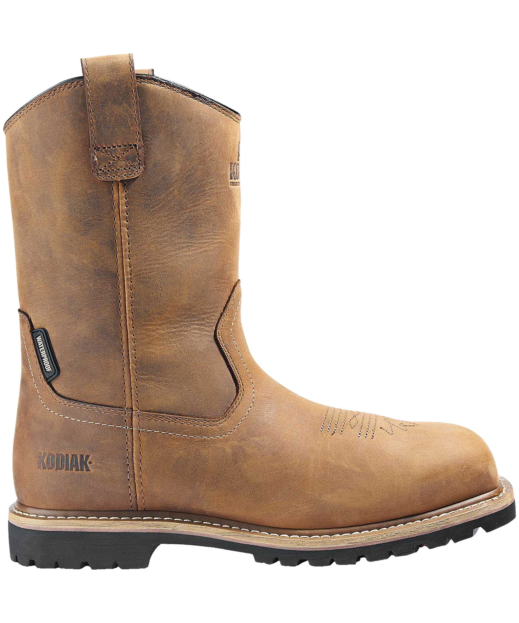 Bottes à enfiler étanches à l'eau à protection en composite pour hommes, Lundbreck, Kodiak