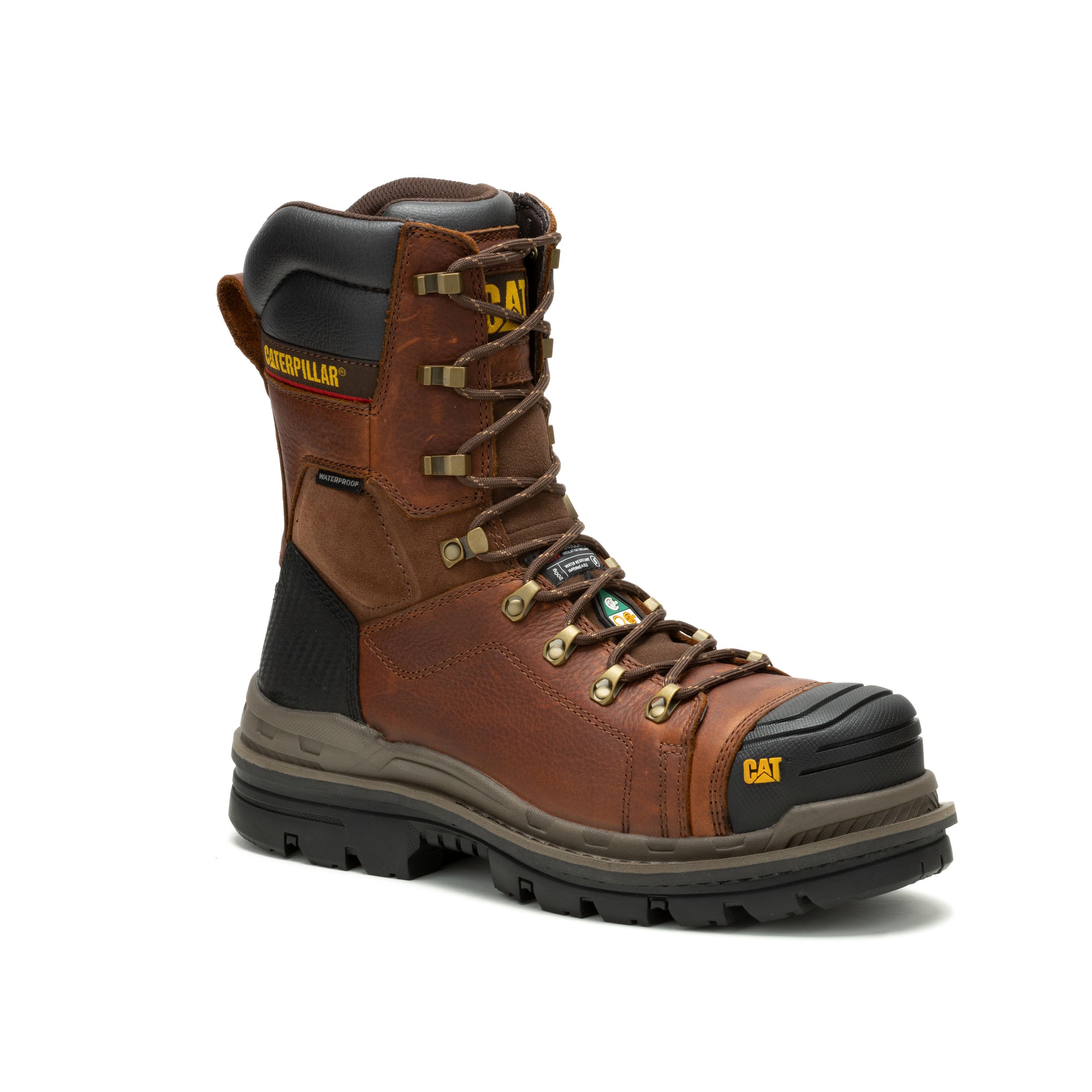 CAT Men's Hauler XL 8 Inch Composite Toe Composite Plate Waterproof Work Boots