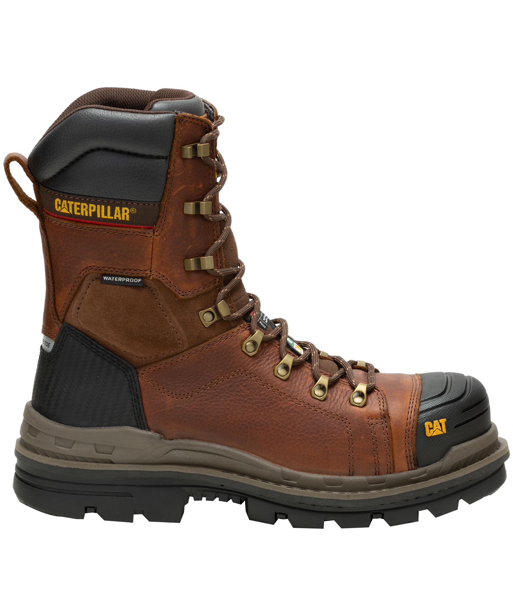 CAT Men's Hauler XL 8 Inch Composite Toe Composite Plate Waterproof Work Boots