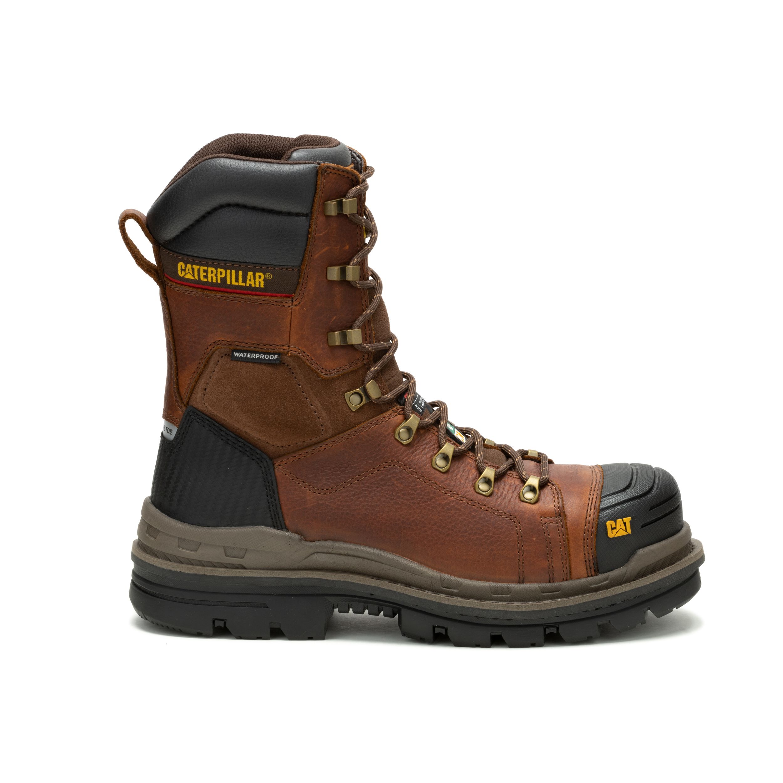 CAT Men's Hauler XL 8 Inch Composite Toe Composite Plate Waterproof Work Boots